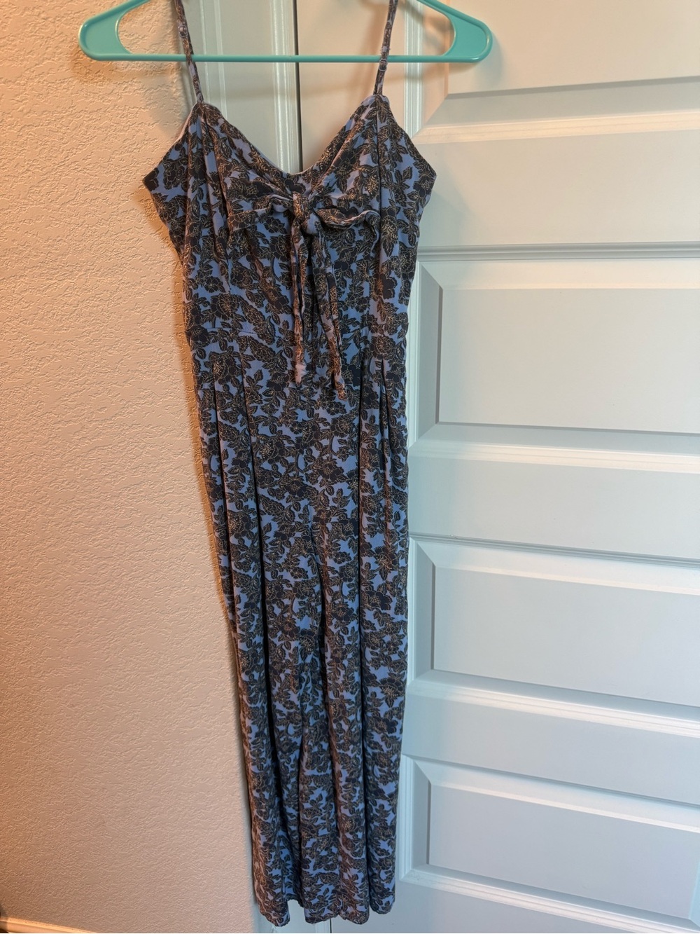 Melrose and Market Blue Floral Jumpsuit